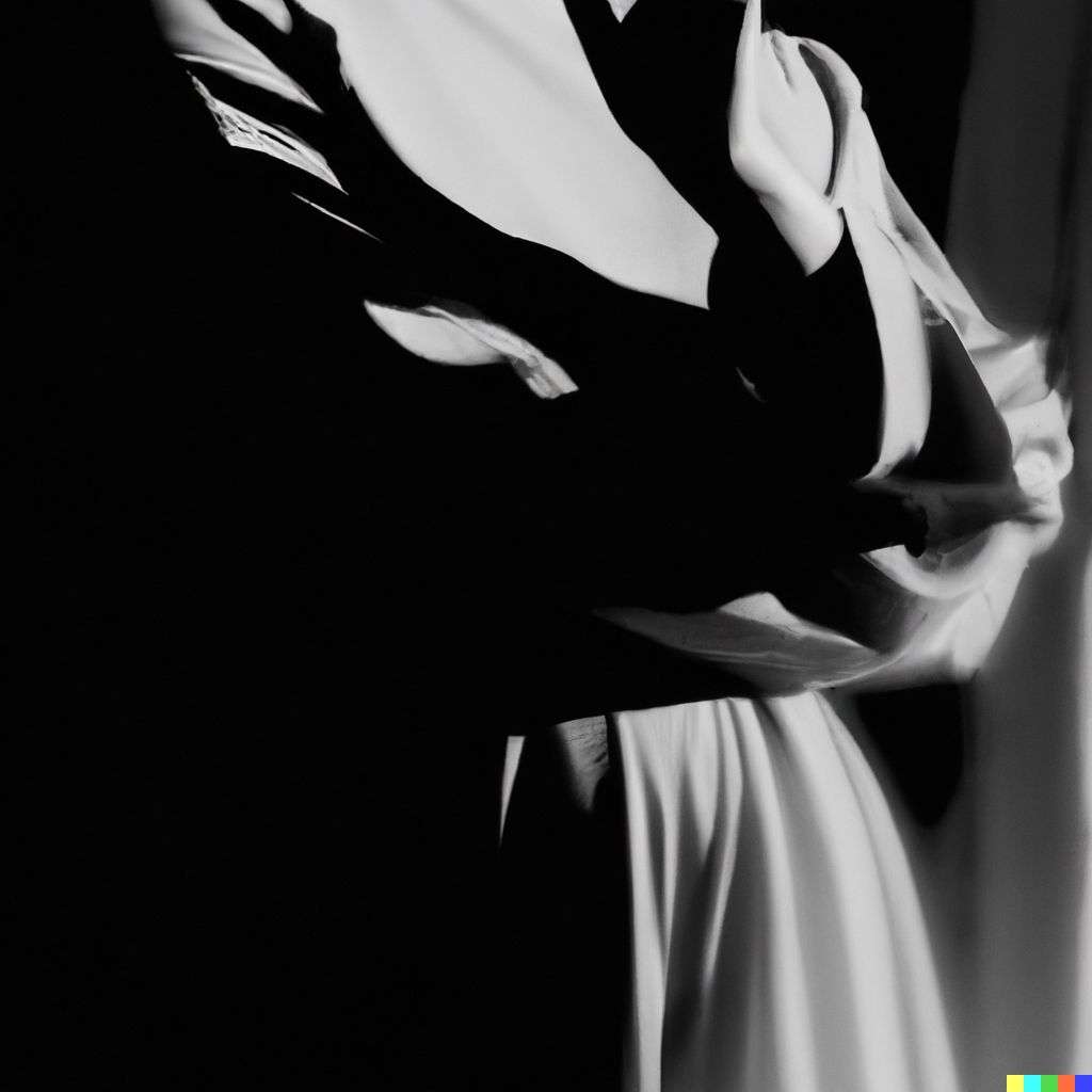 a representation of anxiety, photograph, black and white